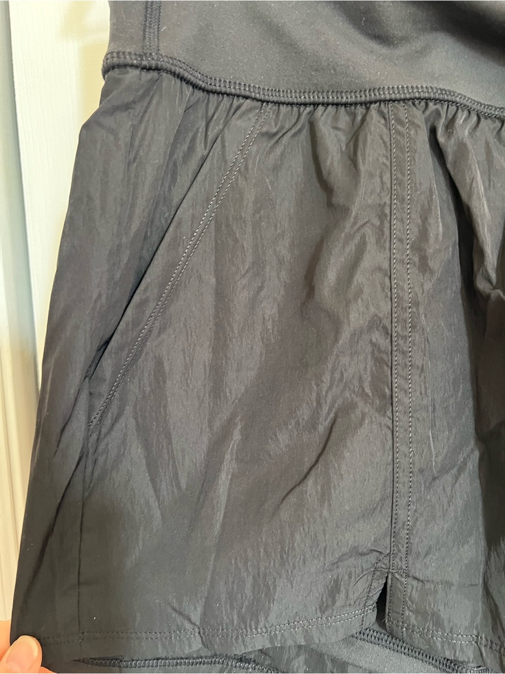 aerie Black Drawstring Waist Athletic Shorts - Picture 3 of 8